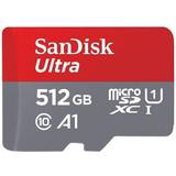 SanDisk 512 GB - microSDXC Hukommelseskort SanDisk Ultra MicroSDXC Class 10 UHS-I U1 A1 120/10MB/s 512GB