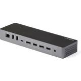 Grå Kabler StarTech Thunderbolt 3 Dock w/USB-C Host Compatibility - Dual