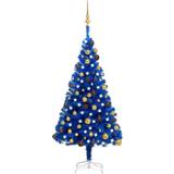 Blå - Stål Dekorationer vidaXL kunstigt juletræ LED-lys Juletræ