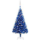 Blå - Stål Dekorationer vidaXL kunstigt juletræ LED-lys Juletræ