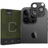 Hofi iPhone 14 Pro 14 Pro Max Fullcam Pro Metalplade & Hærdet Glas Beskyttelse til Bagsidekamera Sort