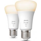 Philips hue e27 2 pack Philips Hue W A60 EU LED Lamps 9W E27 2-pack