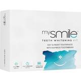 Tandpleje MySmile Menthol & Aktivt kul tandpasta-sæt tandbørste, Kombipakke hjemme