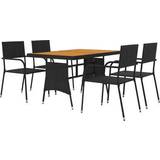 Polyrattan havemøbelsæt 4 stole vidaXL 3120102 Havemøbelsæt, 1 borde inkl. 4 stole