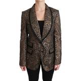 Firkantet - Guld - Nylon Tøj Dolce & Gabbana Lace Blazer Coat Floral Jacket