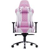 Hvid - Justerbare armlæn Gamer stole Cepter Rogue Fabric Gaming Chair - Pink/White