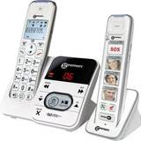 Geemarc Fastnettelefoner Geemarc PACK Mobility 295 Cordless Big Button Answerphone, Camera button Backlit White