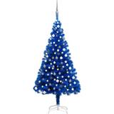 Blå - Stål Dekorationer vidaXL kunstigt juletræ LED-lys Juletræ 120cm