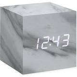 Vækkeur cube Gingko Cube Click Alarm Clock In Marble Marble
