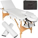 Massage- & Afslapningsprodukter tectake Massage table set Daniel Removable headrest, armrests, face pad and Bolster cushions white