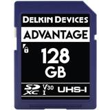 Delkin UHS-II Hukommelseskort & USB Stik Delkin Devices Advantage 128GB UHS-I Class 10 U3 V30 SDXC 633x Memory Card