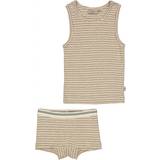 Stribede Undertøjssæt Børnetøj Wheat Lui Underwear- Oat Melange Stripe (9056f-104)