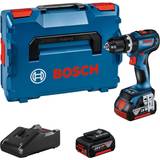 Bosch Boremaskiner & Slagboremaskiner på tilbud Bosch GSB 18V-90 C Professional (2x4.0Ah)