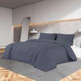 vidaXL sengetøj let mikrofiberstof Dynebetræk Grå (200x200cm)