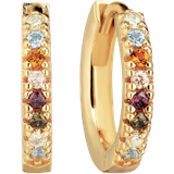 Sif Jakobs Hoop-øreringe - Sølv Sif Jakobs Ellera Medio Earrings - Gold/Multicolour