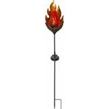 Bronze Bedlamper Star Trading Melilla Flame Bedlampe 82cm