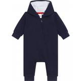 HUGO BOSS Baby Hooded Overalls with Logo Details - Dark Blue