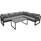 Sort loungesæt Venture Design Texas Loungesæt, 1 borde inkl. 1 stole & 4 sofaer