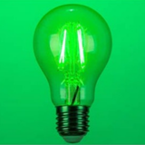 Grønne LED-pærer Sunflux Grøn LED E27 pære Grøn stemningsbelysning