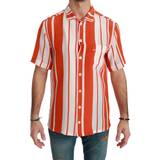 48 - Orange - Silke Tøj Dolce & Gabbana Triped Short Sleeve Shirt