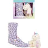 Legetøj SockShop totes Unicorn Kid's Plush Toy and Slipper Socks Set Cream