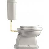 Lavabo Toiletter & WC Lavabo Retro Low toilet, P-lås, hvid m. messing