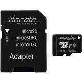Dacota Platinum V10 Hukommelseskort & USB Stik Dacota Platinum MICRO-SDHC 128 GB C10 80 MB MED ADAPTER ➞ På lager klar til afhentning