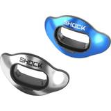 SHOCK DOCTOR 2er Set Interchange Shields für den Interchange Mundstück silver chrome/ blue chrome