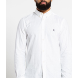 French Connection Herre Skjorter French Connection Long Sleeve Oxford Shirt - White