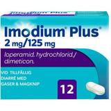 Imodium Mave & Tarm - Urolig mave Håndkøbsmedicin Plus 2mg/125mg 12 stk Tablet