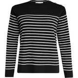 Merinould - Stribede Tøj Busnel Ste Anne Sweater - Black/Stripe