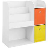 Stof Boghylder SoBuy Kid's Bookcase Book Shelf Toy Shelf Storage Display Shelf Rack Organizer with 2 Fabric Drawers