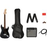 Fingerboard Fender Squier Affinity Series Stratocaster HSS Pack, Laurel Fingerboard, Charcoal Frost Metallic, Gig Bag, 15G 230V EU