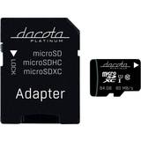 Dacota Platinum Hukommelseskort Dacota Platinum MICRO-SDHC 64 GB C10 80 MB MED ADAPTER ➞ På lager klar til afhentning