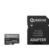 Platinet Hukommelseskort Platinet MicroSDXC ADAPTER SD card 512GB class10 U3 A2 90MB/s [45095]