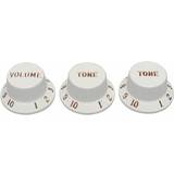 Fender Stratocaster Plastic Push-on Control Knobs Set of 3