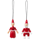Træ Juletræspynt Kay Bojesen Santa Claus And Santa Claus Juletræspynt 10cm 2stk