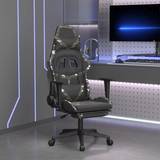 Massage stol vidaXL gamingstol m. massage og fodstøtte kunstlæder sort camouflage