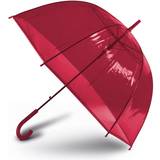 KiMood (One Size, Red) Automatic Opening Transparent Dome Umbrella