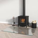 Biopejse vidaXL Fireplace Glass Plate Rectangular 100x60 cm