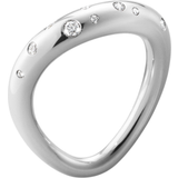 Diamanter Ringe Georg Jensen Offspring Wavy Ring - Silver/Diamonds