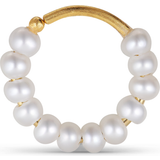 Jane Kønig Hvid Smykker Jane Kønig Row Twist Earring - Gold/Pearls