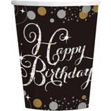 Amscan Sparkling Celebration Birthday 9oz Paper Cups (Pack Of 8)