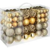 Dekorationer tectake Decoration Balls Gold Juletræspynt 6cm 100stk