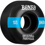 Bones Skateboards Bones Wheels OG Formula Skateboard Hjul 100 53mm V4 Wide 4pk Black Sort 53mm Unisex Adult, Kids, Newborn, Toddler, Infant