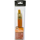 Orange Malertilbehør Royal Langnickel Gold Taklon Value Pack Brush Set-4/Pkg -9111