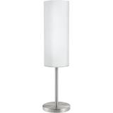 Stål Bordlamper Eglo Troy White/Brushed Steel Bordlampe 46cm