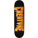Creature Skateboard Deck Outline Logo (Sort/Orange/Lilla) Sort/Orange/Lilla 8.51"