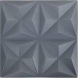 Pladematerialer vidaXL 3D-vægpaneler 24 stk. 50x50 cm 6 m² origamigrå