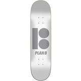 Hvid Decks Plan B Skateboard Deck Team Texture (Hvid) Hvid/Grå 8"